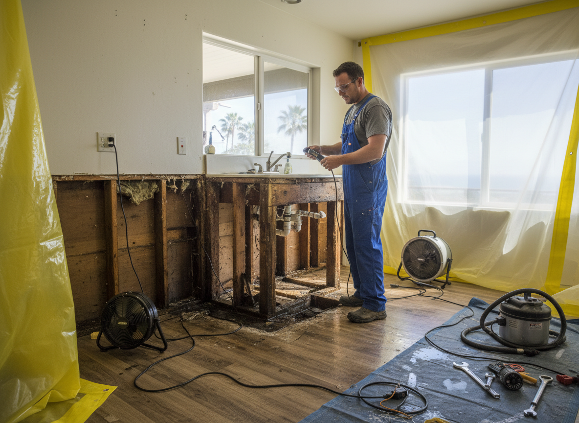 Kitchen Water Damage Repair in Cardiff by the Sea, CA